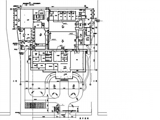 某三层仿古图书馆建筑施工图施工图下载【ID:160724178】