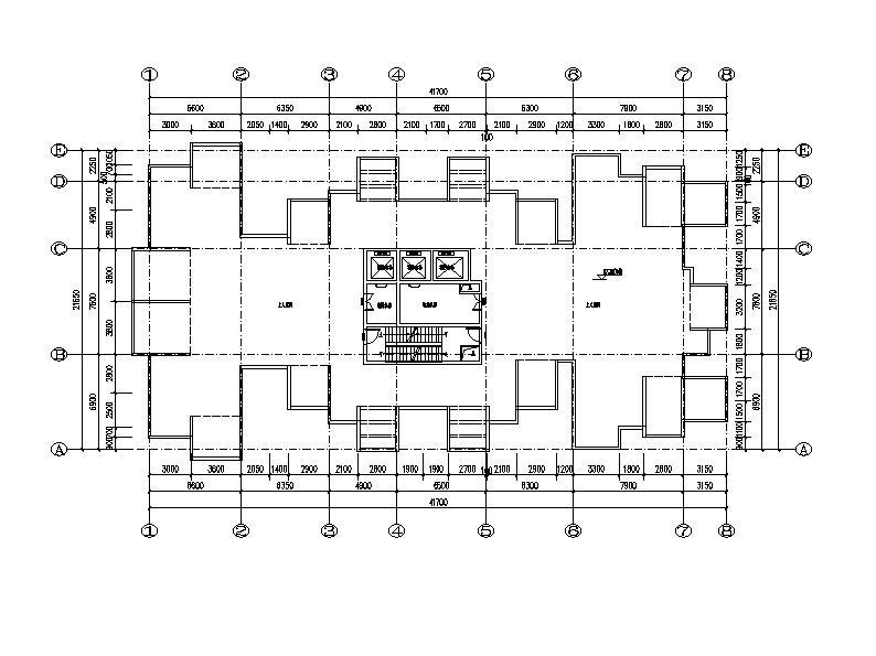 [四川]高层塔式一梯九户住宅楼建筑施工图cad施工图下载【ID:149876120】