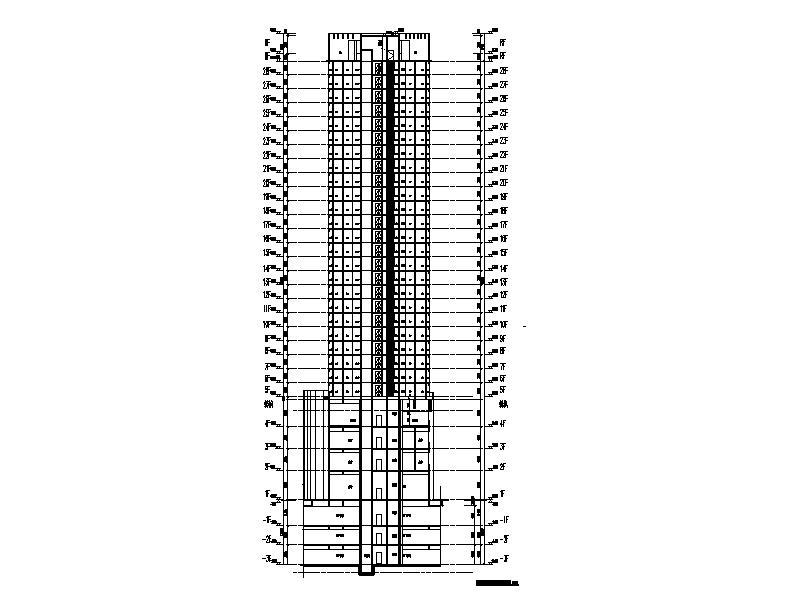 [四川]高层塔式一梯九户住宅楼建筑施工图cad施工图下载【ID:149876120】