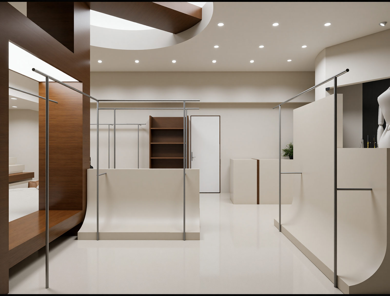 复古服装展厅3D模型下载【ID:1215121499】