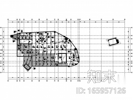 [浙江]五层筒体空间桁架结构博物馆结构图cad施工图下载【ID:165957126】