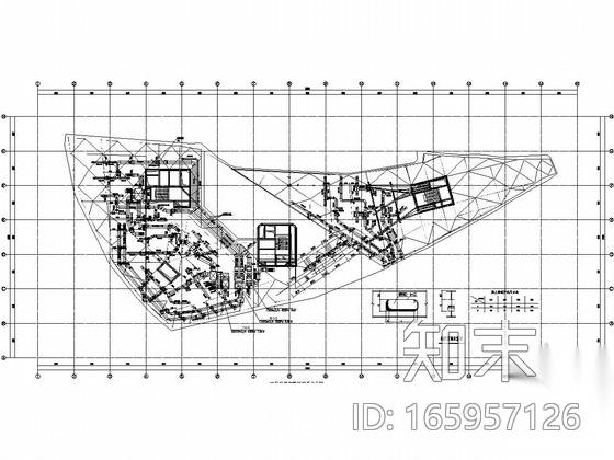 [浙江]五层筒体空间桁架结构博物馆结构图cad施工图下载【ID:165957126】