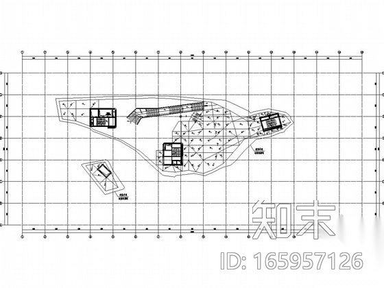 [浙江]五层筒体空间桁架结构博物馆结构图cad施工图下载【ID:165957126】