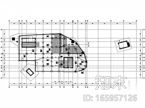 [浙江]五层筒体空间桁架结构博物馆结构图cad施工图下载【ID:165957126】