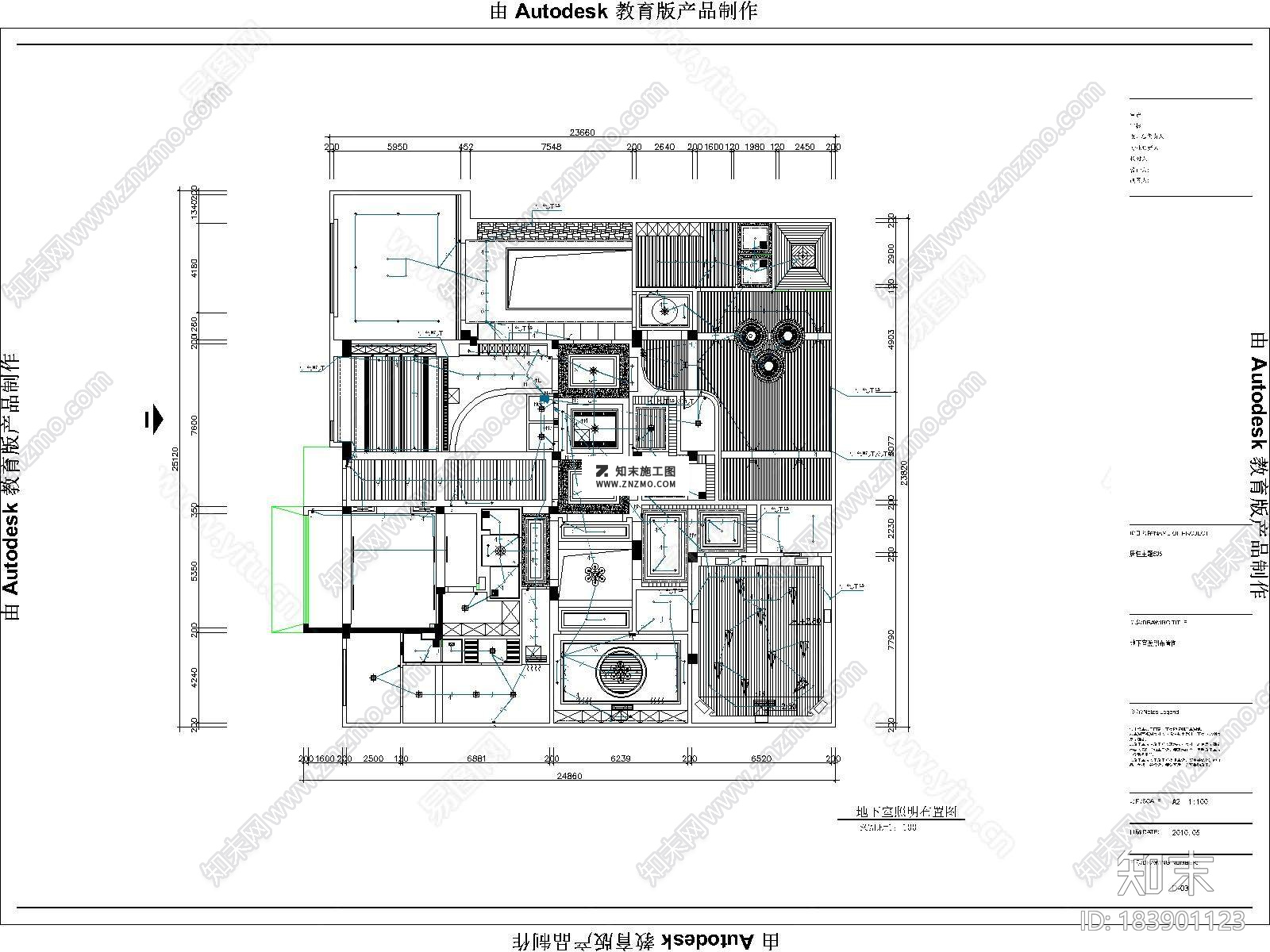 现代居住主题三层别墅CAD施工图及效果图下载cad施工图下载【ID:183901123】