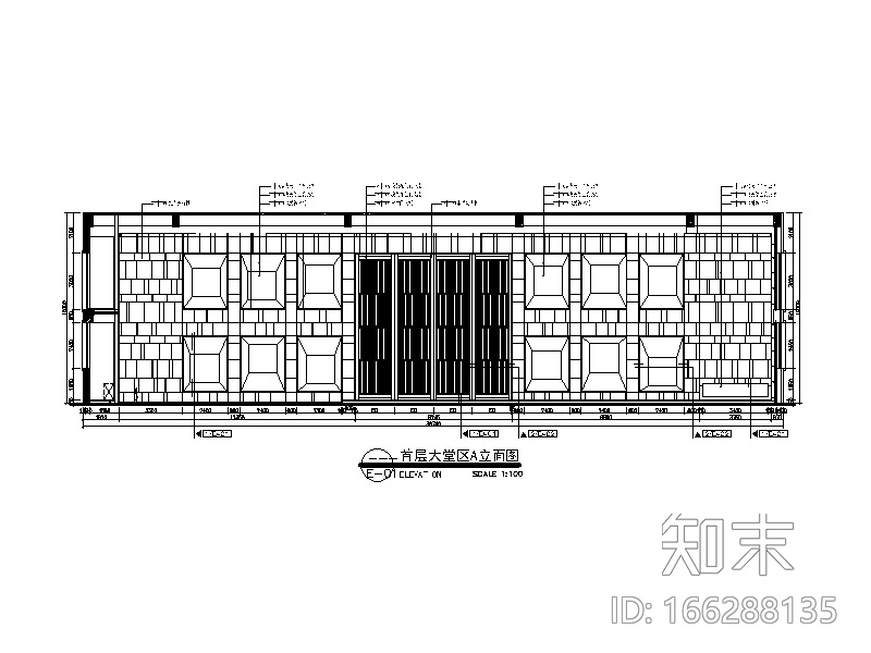 简约精典办公室设计CAD施工图（含效果图）cad施工图下载【ID:166288135】