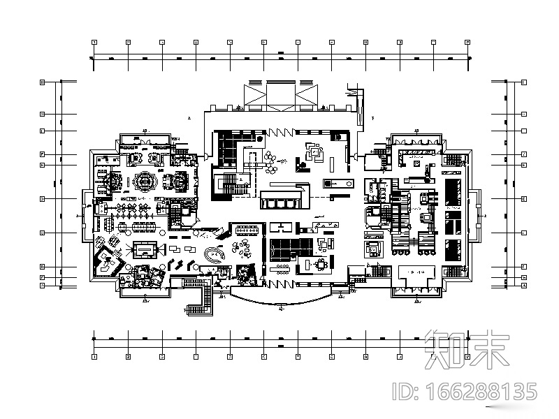 简约精典办公室设计CAD施工图（含效果图）cad施工图下载【ID:166288135】