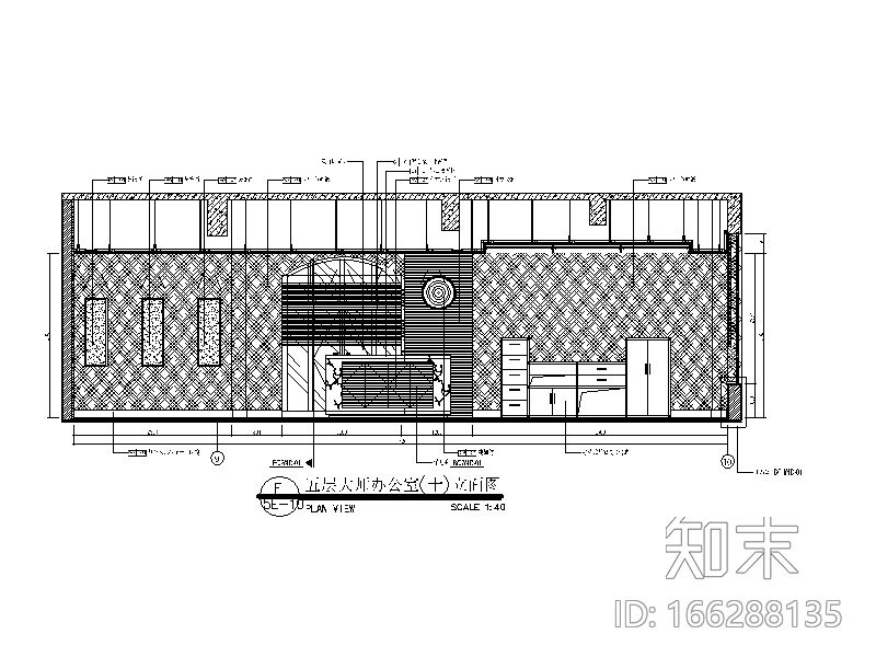 简约精典办公室设计CAD施工图（含效果图）cad施工图下载【ID:166288135】