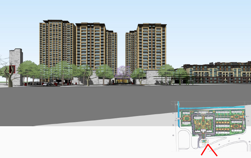 [江苏]新中式风格居住小区规划建筑设计方案文本cad施工图下载【ID:166075187】