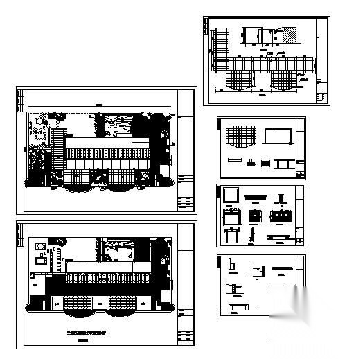 屋顶花园设计套图cad施工图下载【ID:161017152】