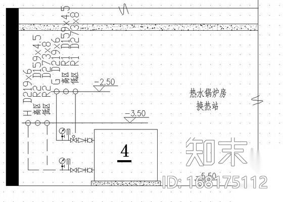 [天津]某大厦供暖系统换热站设计图纸cad施工图下载【ID:168175112】