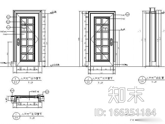 样板房入户门cad施工图下载【ID:166351184】