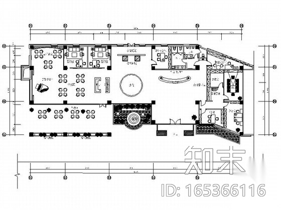 [上海]现代风格售楼中心施工图（含方案）cad施工图下载【ID:165366116】