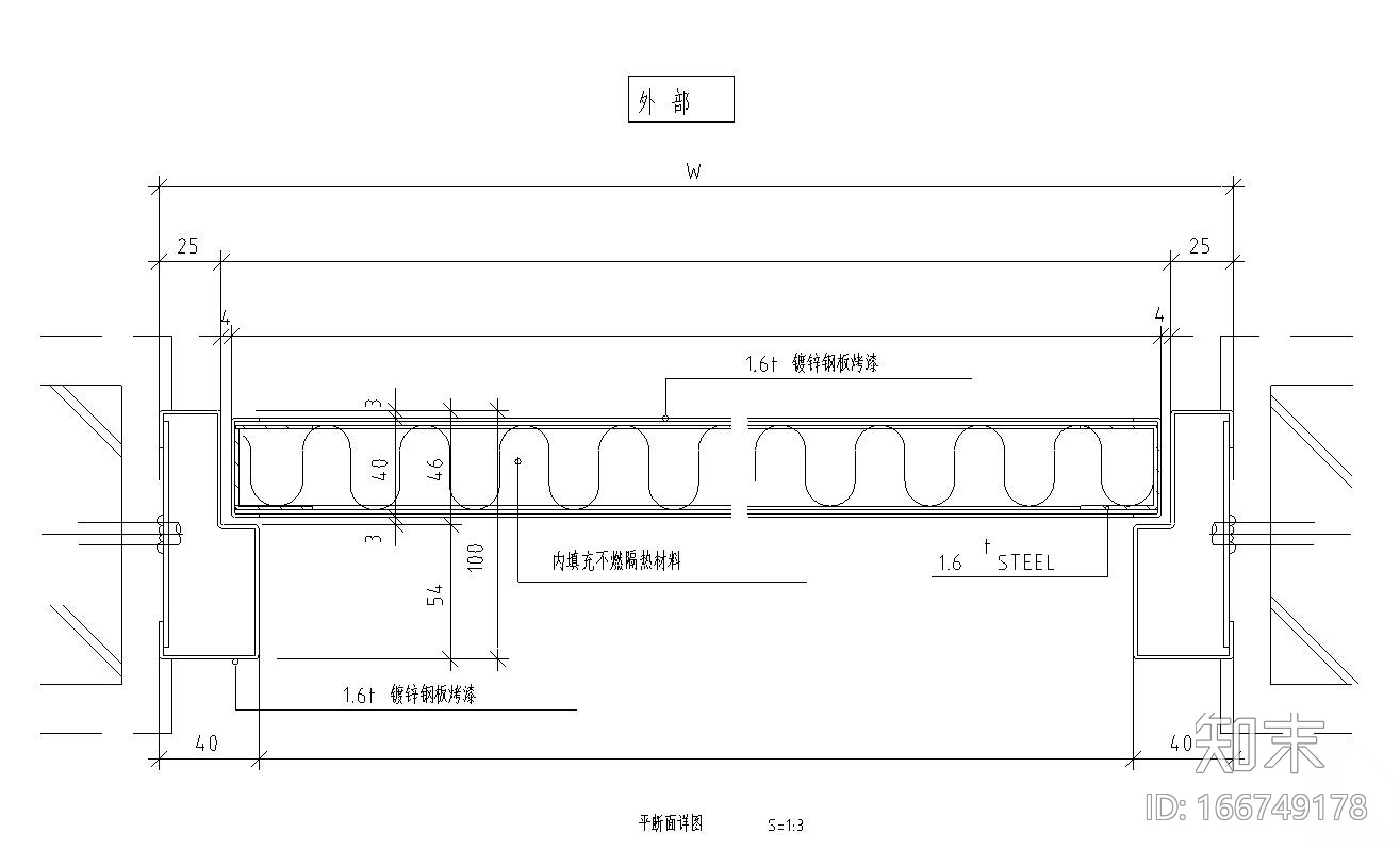 23个金属门立断面节点构造详图——建筑详图施工图下载【ID:166749178】