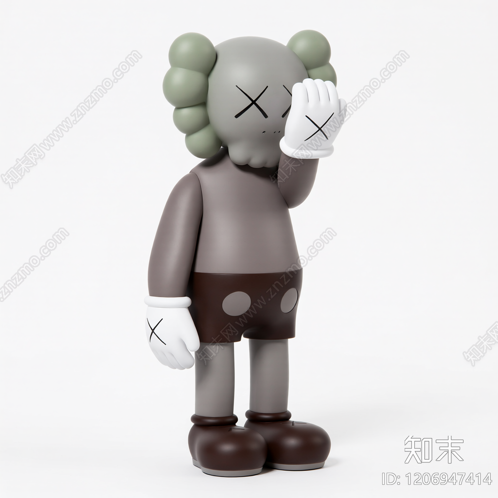 KAWS雕塑人物3D模型下载【ID:1206947414】