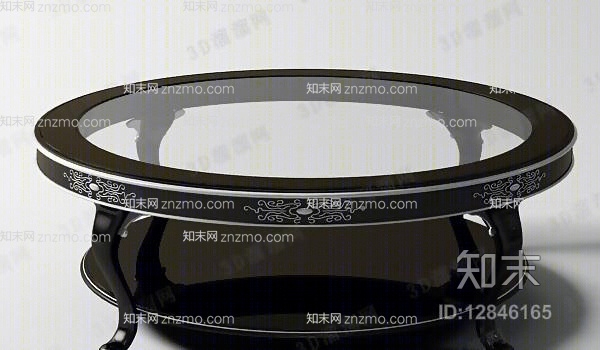 现代玻璃家居茶几3D模型下载【ID:12846165】