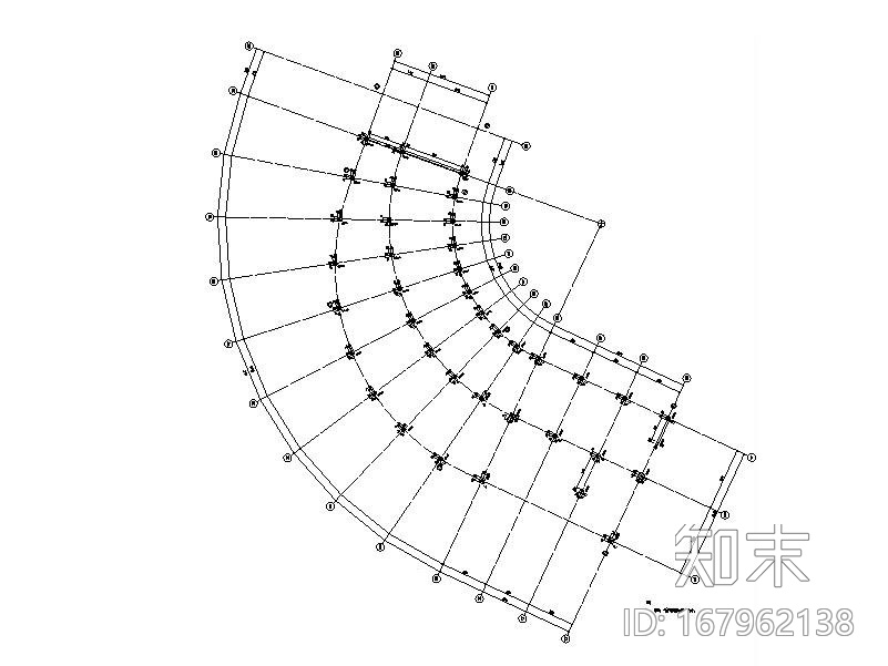 弧形框架施工图下载【ID:167962138】