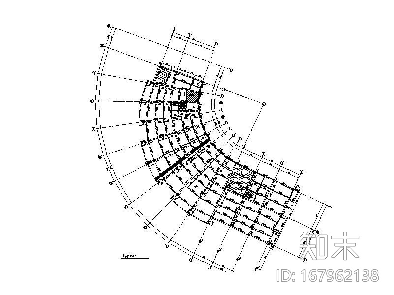 弧形框架施工图下载【ID:167962138】