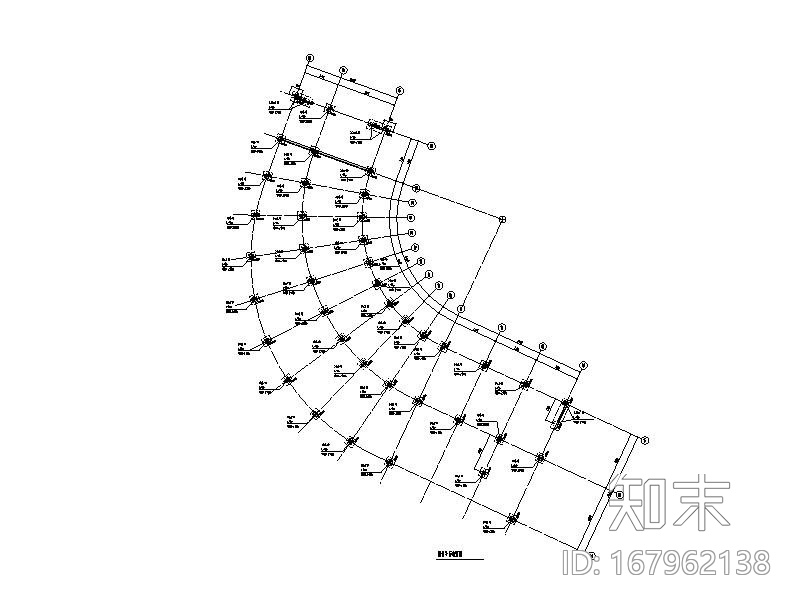 弧形框架施工图下载【ID:167962138】