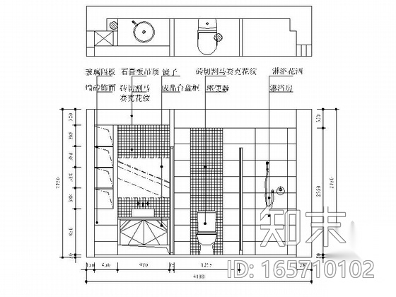 [宁波]134平现代简约三居室样板间装修施工图（含效果）cad施工图下载【ID:165710102】