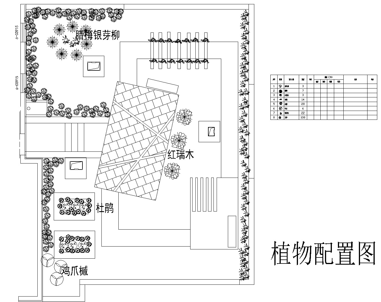 21套屋顶花园CAD施工图（6）cad施工图下载【ID:160715112】