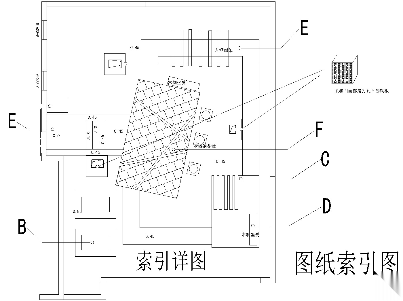 21套屋顶花园CAD施工图（6）cad施工图下载【ID:160715112】