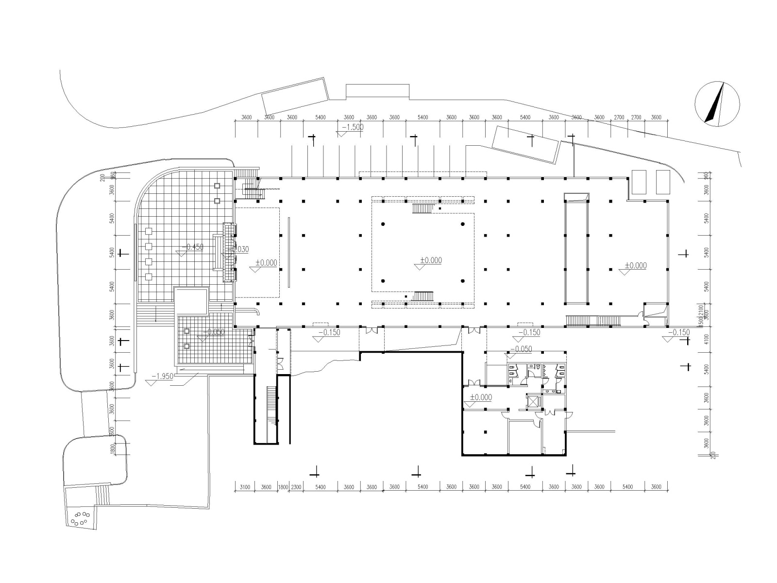 地上3层中式现代风格历史博物馆建筑方案图施工图下载【ID:160725120】