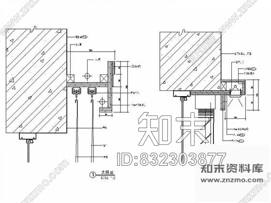 图块/节点窗帘盒CAD图块下载施工图下载【ID:832303877】