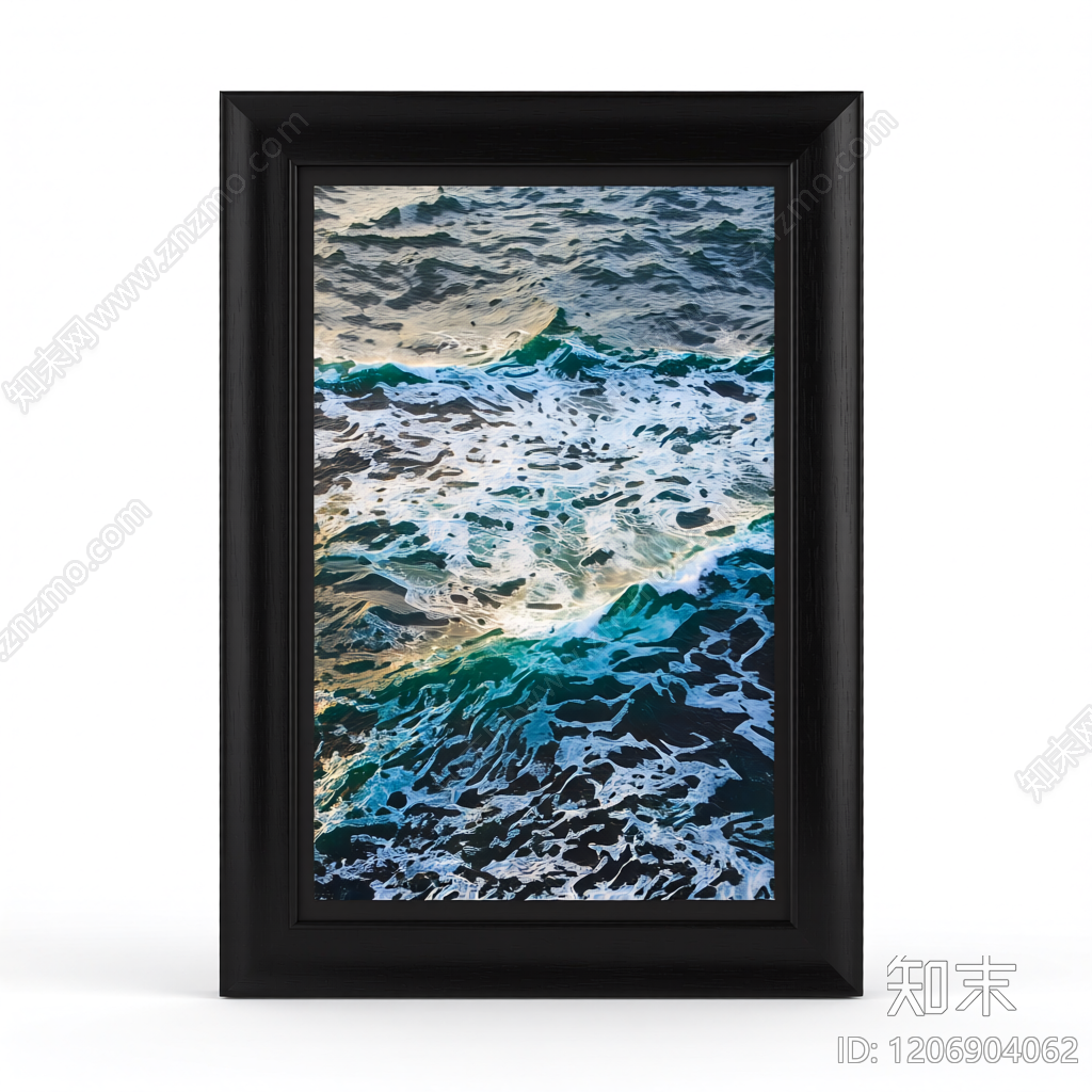 带画框的抽象装饰画3D模型下载【ID:1206904062】