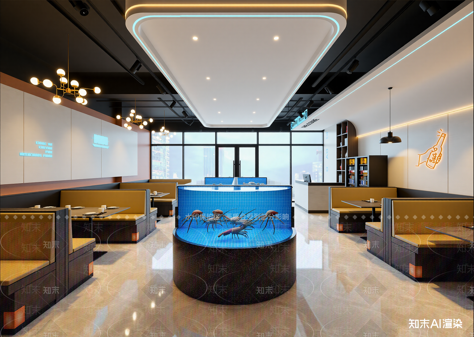 现代酒吧3D模型下载【ID:1214615736】