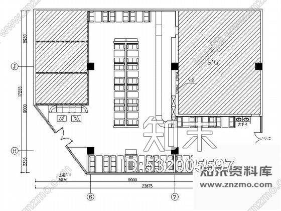 施工图北京高档现代麻辣香锅餐厅装修施工图cad施工图下载【ID:532005597】