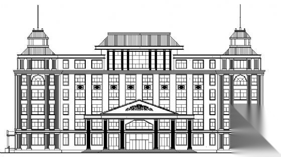 某六层欧式医疗办公楼建筑施工图cad施工图下载【ID:149971115】