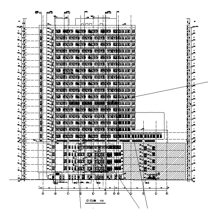 [湖南]高层框架结构市级医院综合楼建筑施工图（16年含水...施工图下载【ID:151579186】