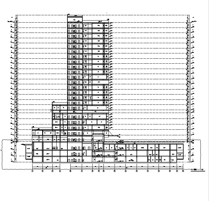 [湖南]高层框架结构市级医院综合楼建筑施工图（16年含水...施工图下载【ID:151579186】