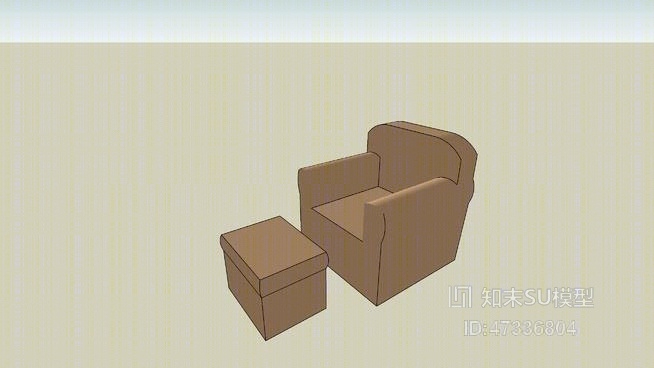 简单的完全软垫滑翔机/摇椅与奥斯曼SU模型下载【ID:47336804】