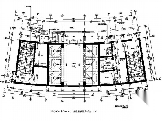 [杭州]26层玻璃幕墙市民中心建筑设计施工图（含效果图）施工图下载【ID:166068143】