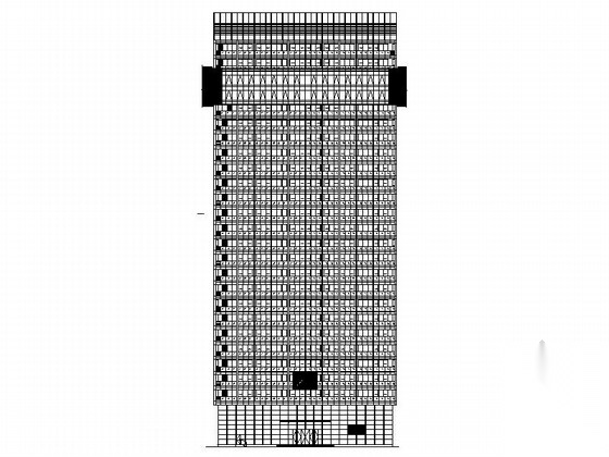 [杭州]26层玻璃幕墙市民中心建筑设计施工图（含效果图）施工图下载【ID:166068143】