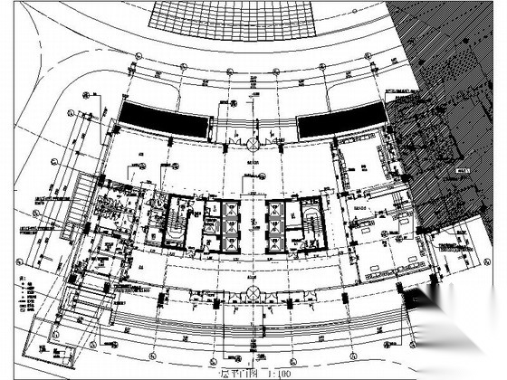 [杭州]26层玻璃幕墙市民中心建筑设计施工图（含效果图）施工图下载【ID:166068143】