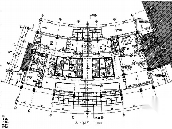 [杭州]26层玻璃幕墙市民中心建筑设计施工图（含效果图）施工图下载【ID:166068143】