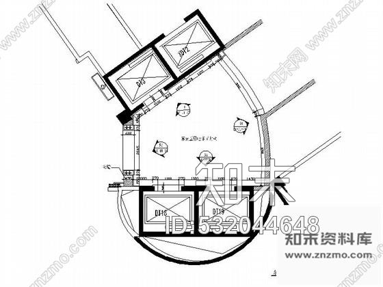施工图酒店东翼大堂标准层电梯厅装修图施工图下载【ID:532044648】