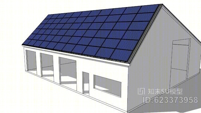 16KW太阳能商店SU模型下载【ID:623373958】