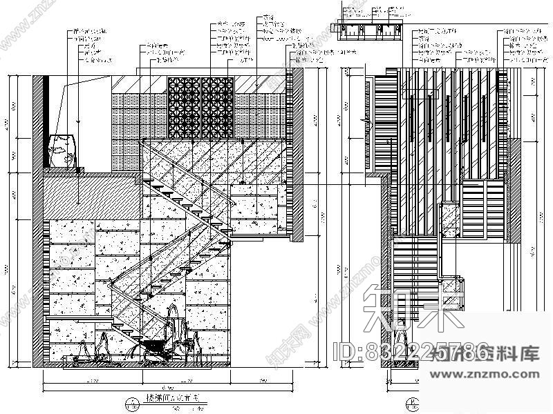 图块/节点酒楼楼梯间详图cad施工图下载【ID:832225786】