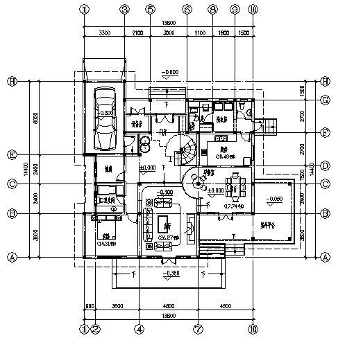 某别墅建筑方案图A3户型施工图下载【ID:149924100】