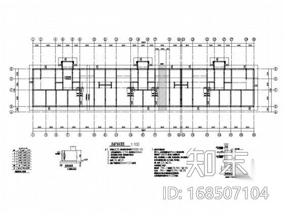 [山东]地上六层砌体结构住宅楼结构施工图cad施工图下载【ID:168507104】