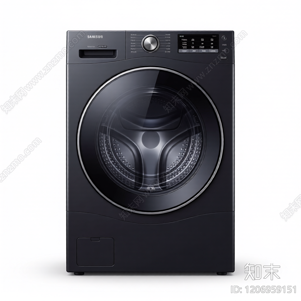 黑色滚筒烘干机3D模型下载【ID:1206959151】