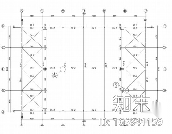 [山西]地上一层砖混结构局部钢结构职工餐厅结构图（含建...施工图下载【ID:166841159】