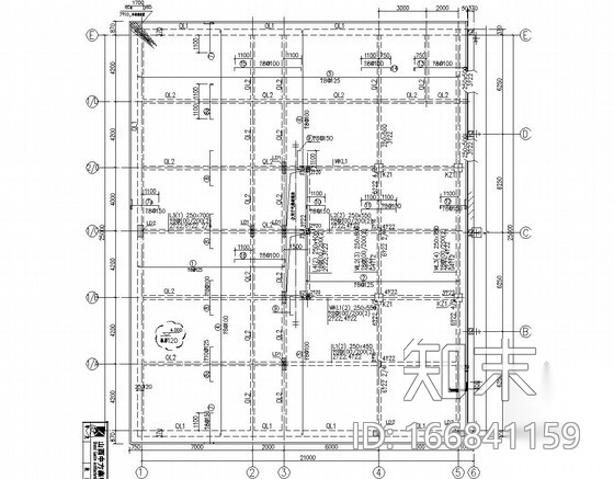 [山西]地上一层砖混结构局部钢结构职工餐厅结构图（含建...施工图下载【ID:166841159】