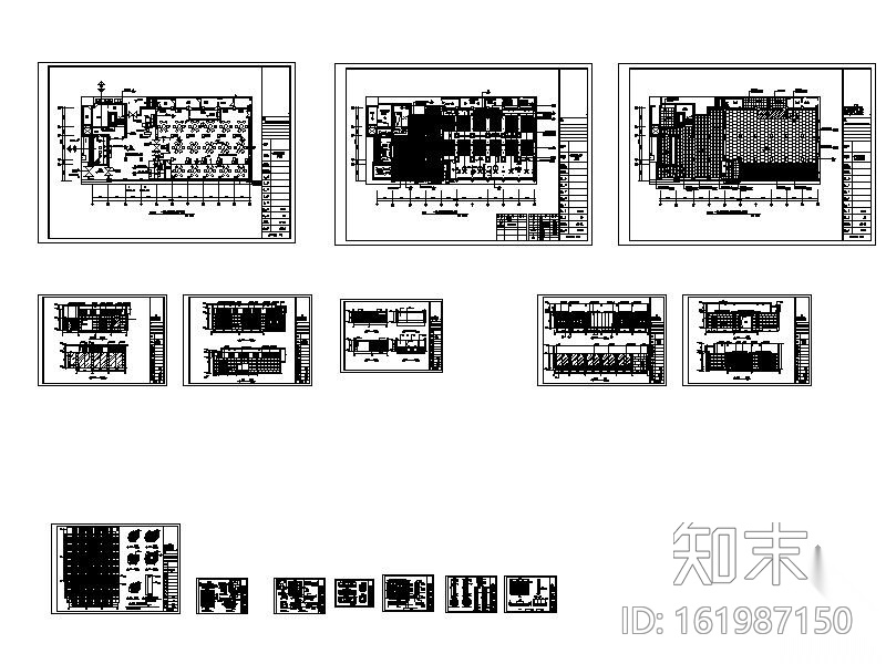 某酒店经典宴会厅室内装修图cad施工图下载【ID:161987150】