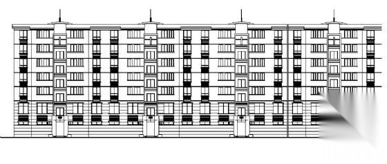 六层底商住楼建筑施工图cad施工图下载【ID:149852171】