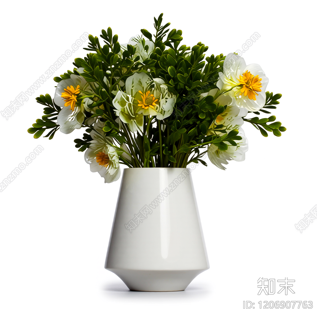 花瓶插花装饰品3D模型下载【ID:1206907763】